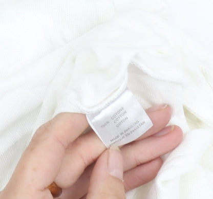 Just Cavalli Men's White Polo Shirt L Size Short Sleeve