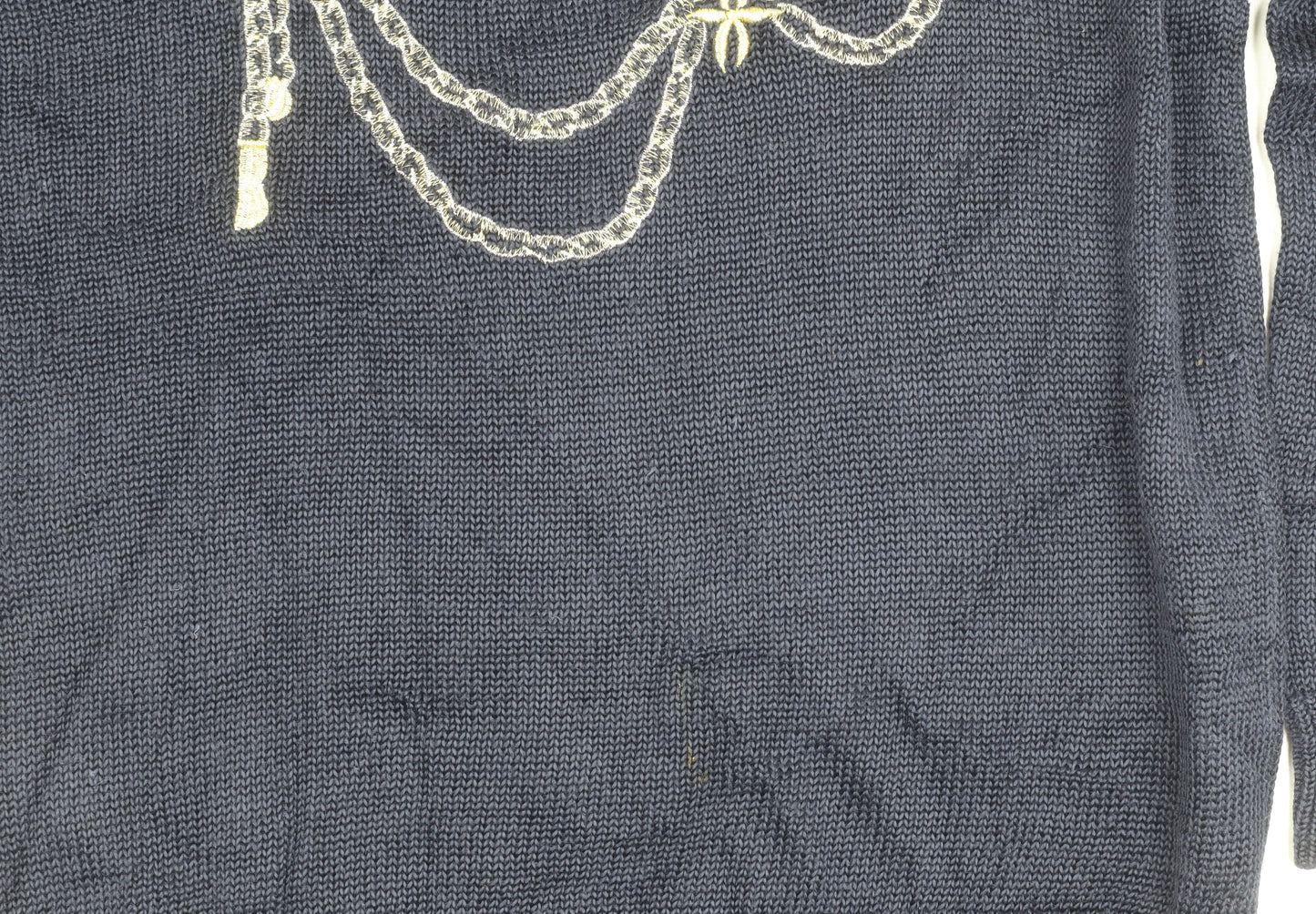 Malina Wong Women's Blue Embroidered Pullover Jumper - Size 10