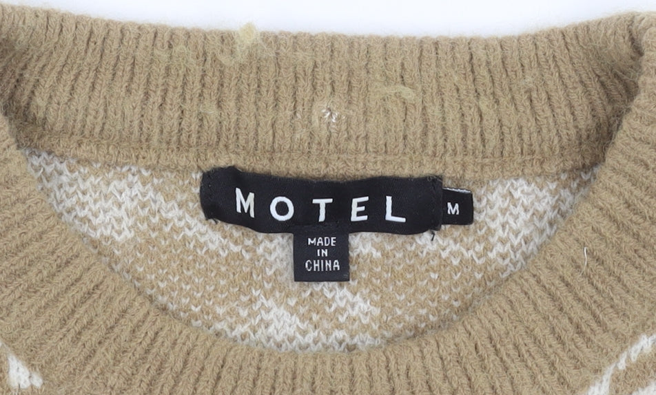 Womens UK Size M Motel Beige Pullover Jumper