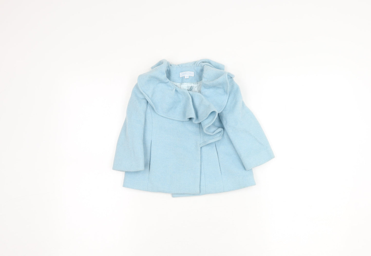 Nicholas & Bears Wool Blue Toddler Coat, 18 Months