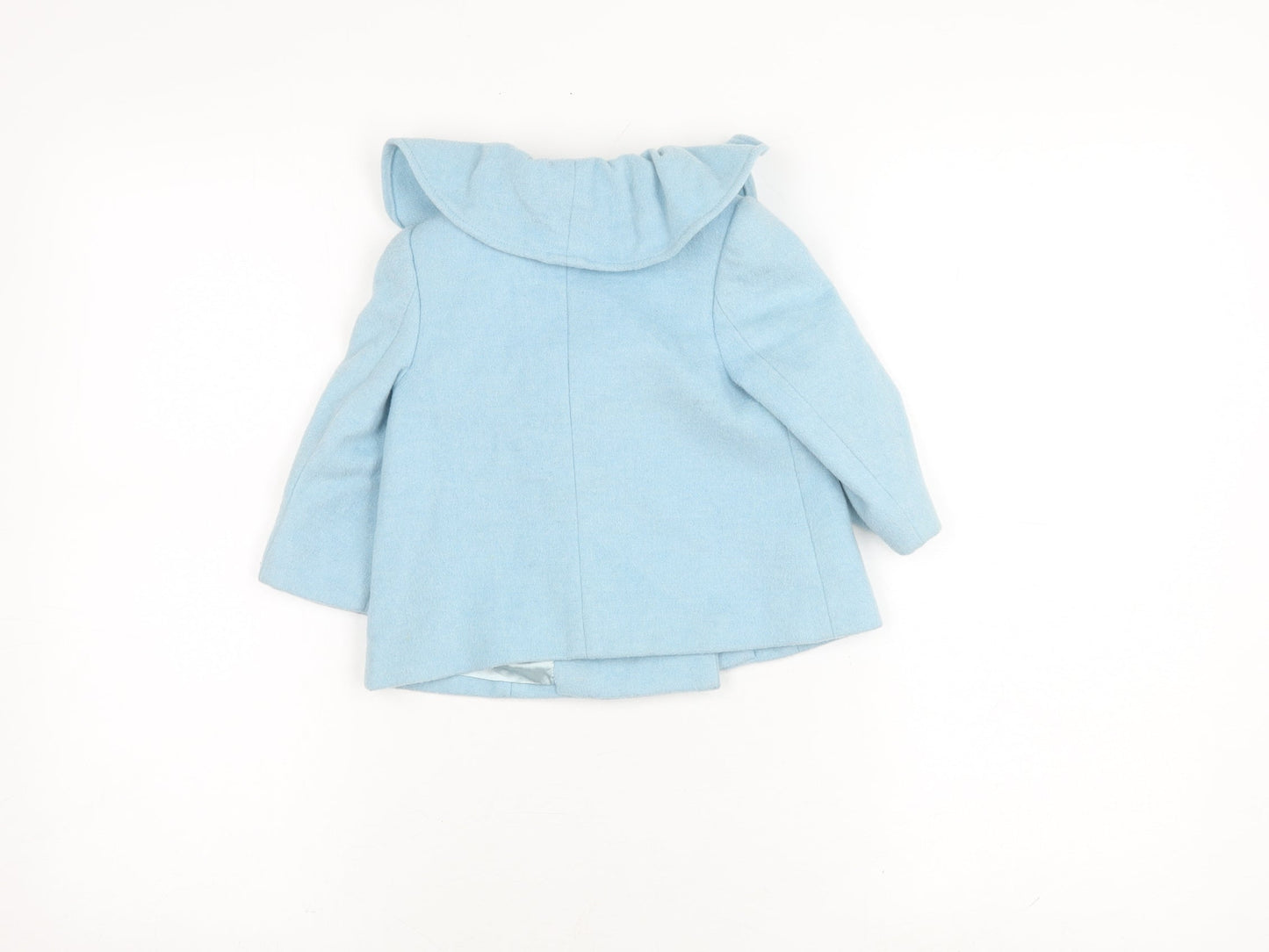 Nicholas & Bears Wool Blue Toddler Coat, 18 Months