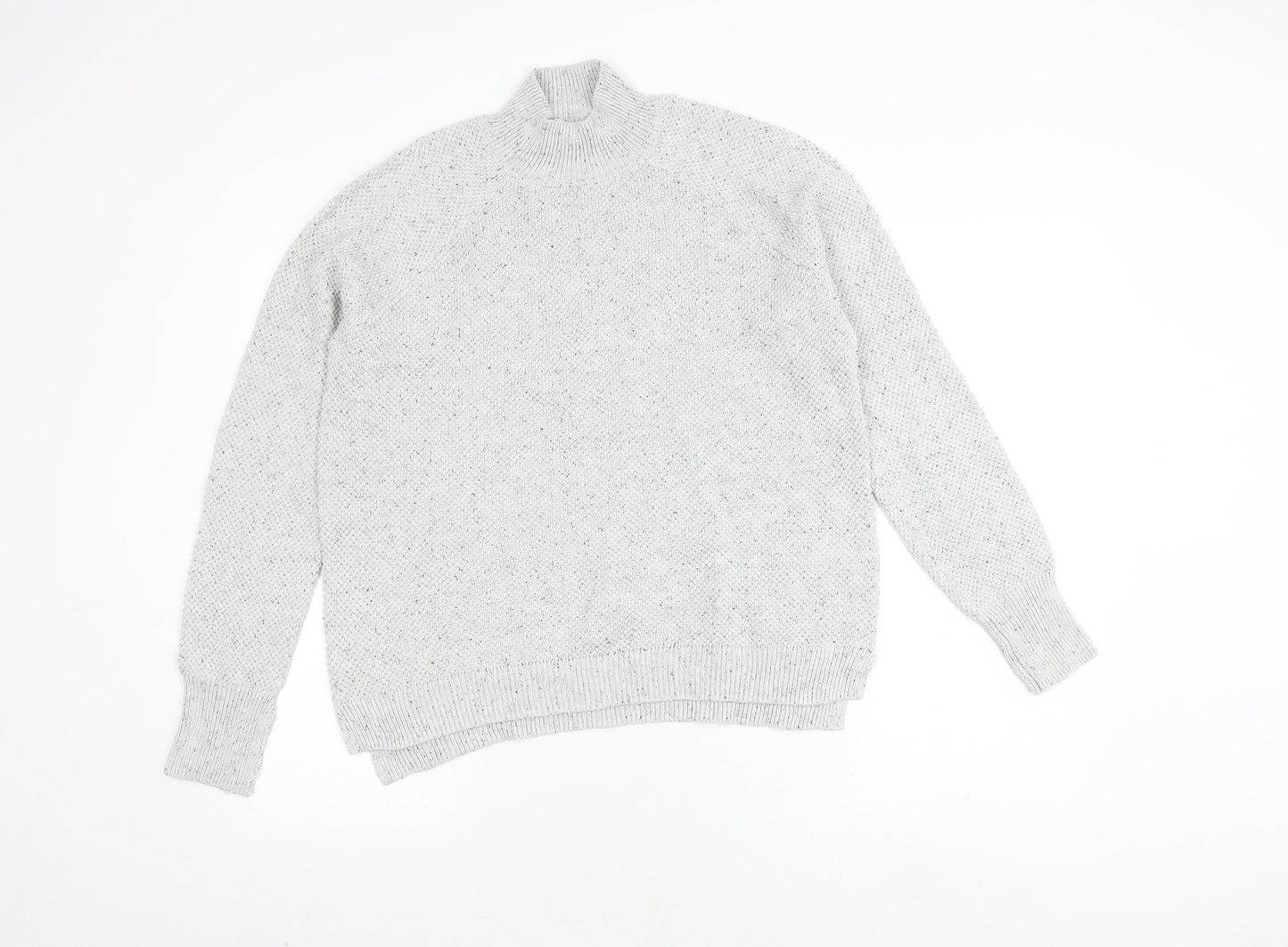 Artisan NY Women's Grey Mock Neck Jumper, Size L