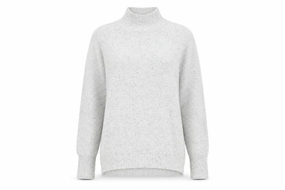 Artisan NY Women's Grey Mock Neck Jumper, Size L