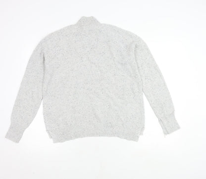 Artisan NY Women's Grey Mock Neck Jumper, Size L