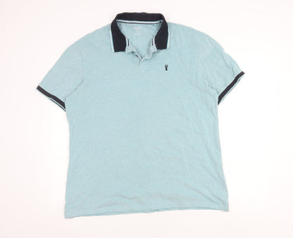 Next Men's Blue Polo Shirt XL Regular Fit