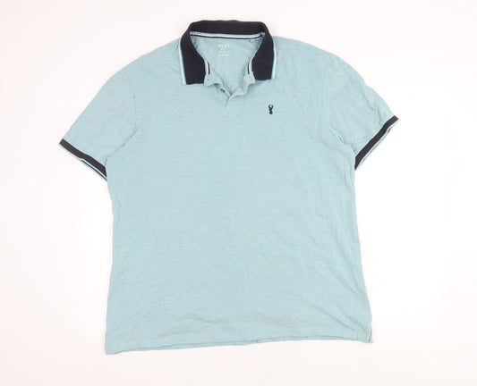 Next Men's Blue Polo Shirt XL Regular Fit