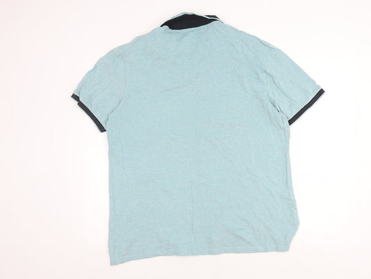 Next Men's Blue Polo Shirt XL Regular Fit