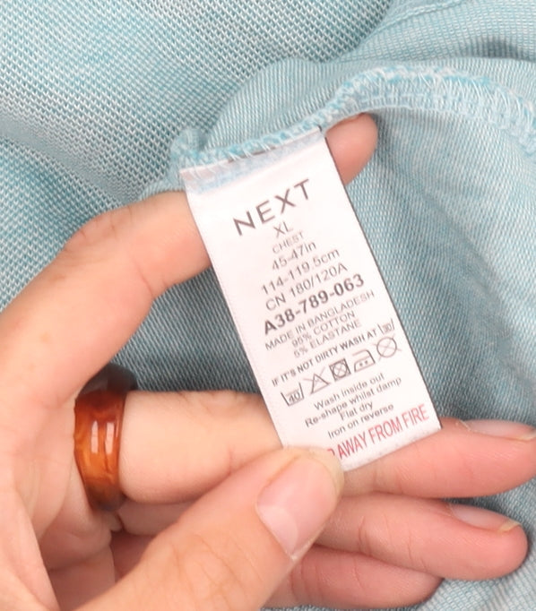 Next Men's Blue Polo Shirt XL Regular Fit