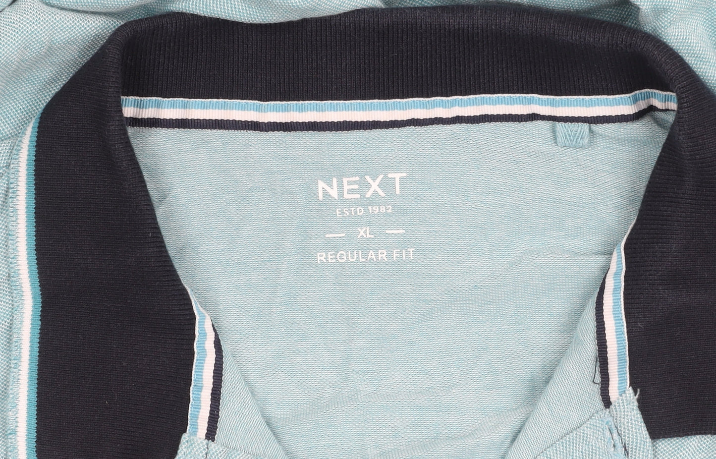 Next Men's Blue Polo Shirt XL Regular Fit