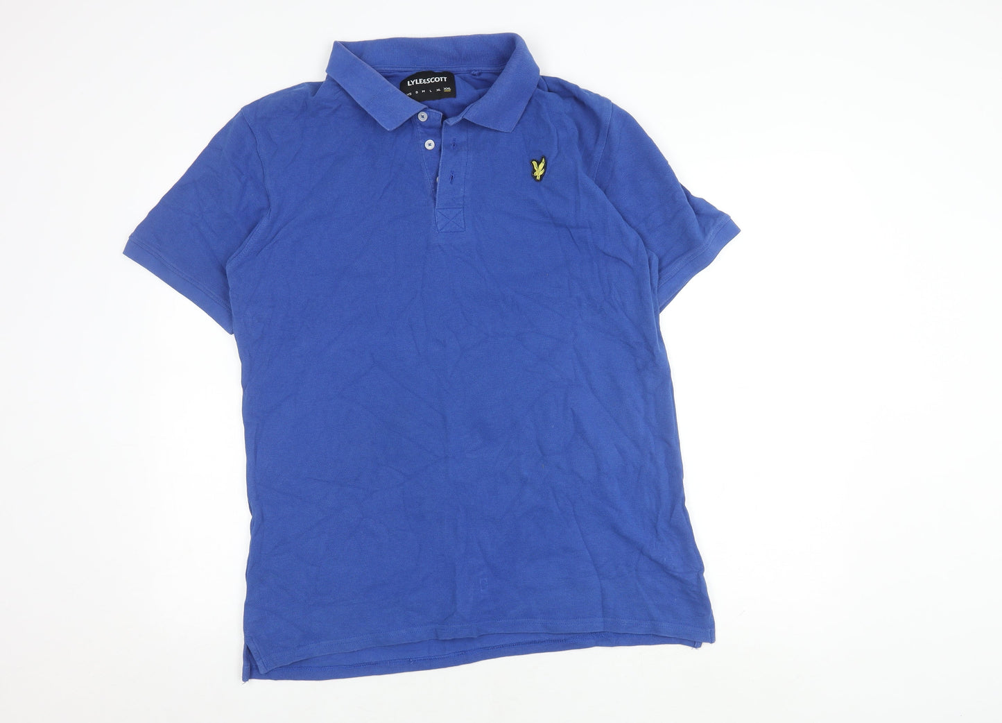 Lyle & Scott Men's Blue Polo Shirt, Short Sleeve, Logo