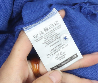 Lyle & Scott Men's Blue Polo Shirt, Short Sleeve, Logo