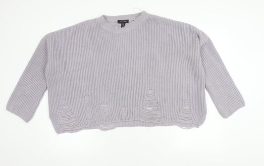 Womens UK Size XS New Look Grey Pullover Jumper