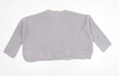 Womens UK Size XS New Look Grey Pullover Jumper