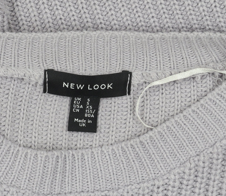 Womens UK Size XS New Look Grey Pullover Jumper