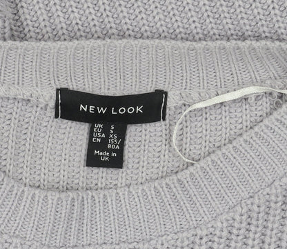 Womens UK Size XS New Look Grey Pullover Jumper