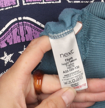 Next Girls Blue Graphic Sweatshirt, 11 Years