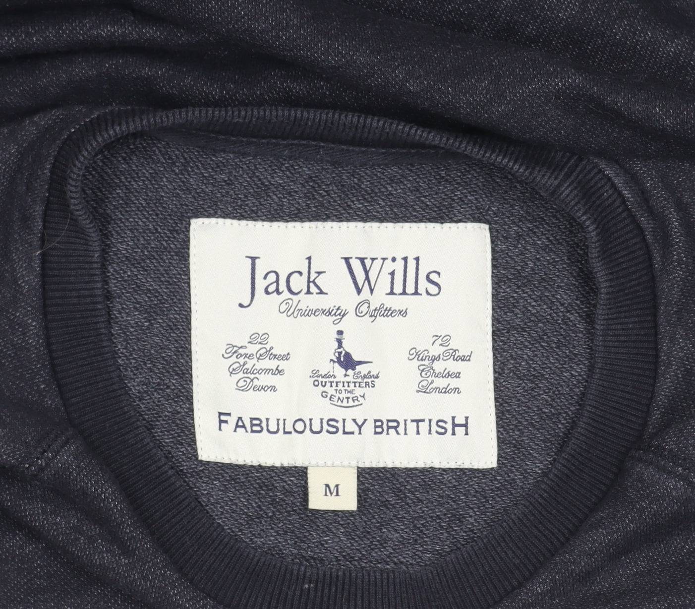 Mens UK Size M Jack Wills Black Pullover Sweatshirt