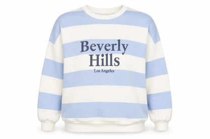 Yours Women's Blue Striped Pullover Sweatshirt 26-28