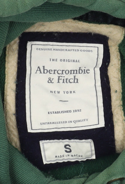 Abercrombie & Fitch Men's Green S Hoodie Pullover Logo