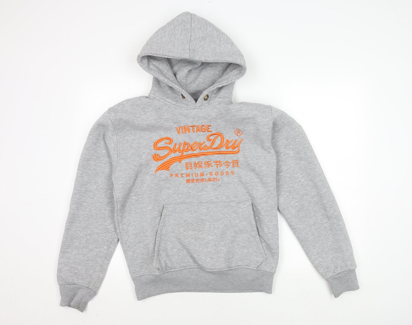Superdry Grey Hoodie S Unisex Adults Pullover Fleece