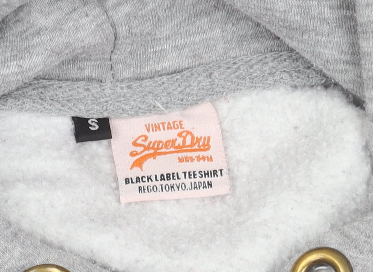 Superdry Grey Hoodie S Unisex Adults Pullover Fleece