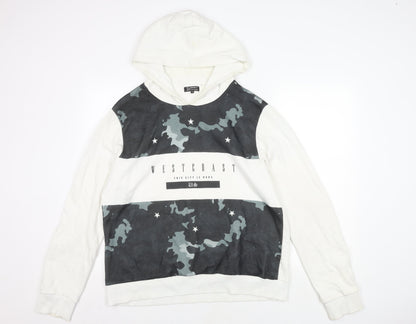 Twisted Soul Men’s XL White Hoodie with Graphic Print