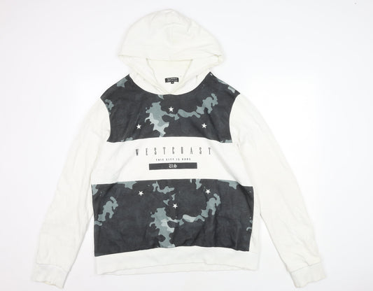 Twisted Soul Men’s XL White Hoodie with Graphic Print