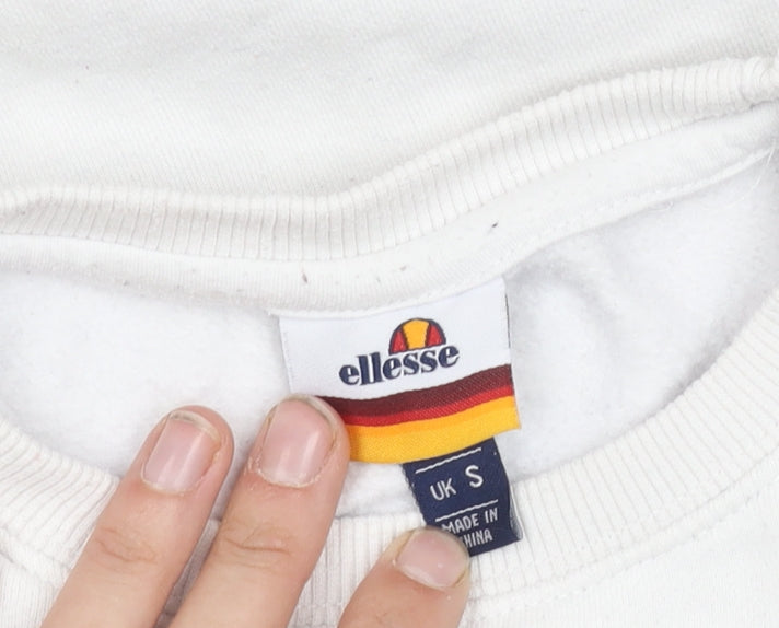 Mens UK Size S ellesse White Pullover Sweatshirt