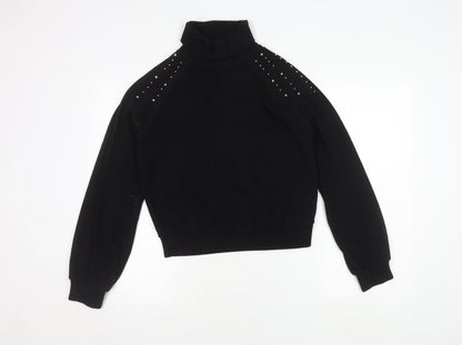 Womens UK Size M Zara Black Pullover Jumper