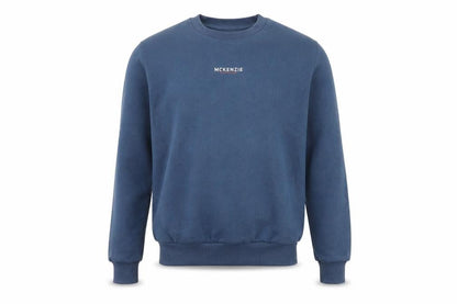 Front view of McKenzie boys’ blue pullover sweatshirt 10-11 years