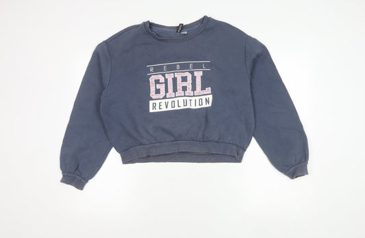 DIVIDED Women’s Blue Pullover Sweatshirt, Size 12