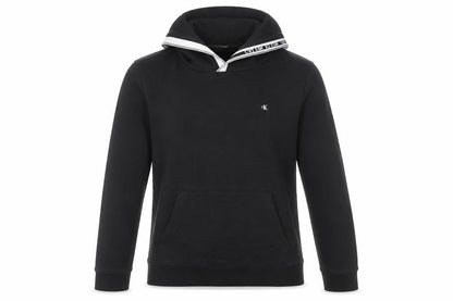 Front view of Calvin Klein girls’ black pullover hoodie, size 16