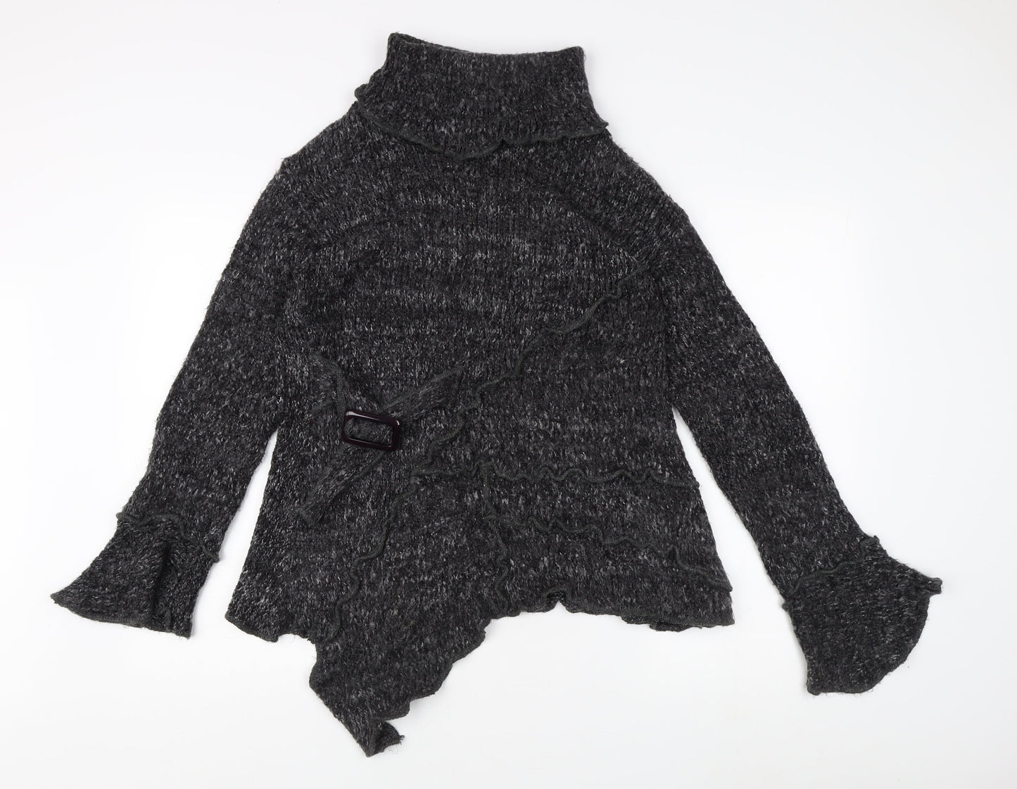 Womens UK Size M QED London Grey Pullover Jumper