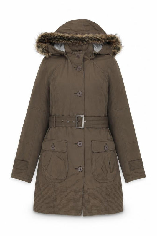 kew 159 Women’s Green Parka Coat Size 10