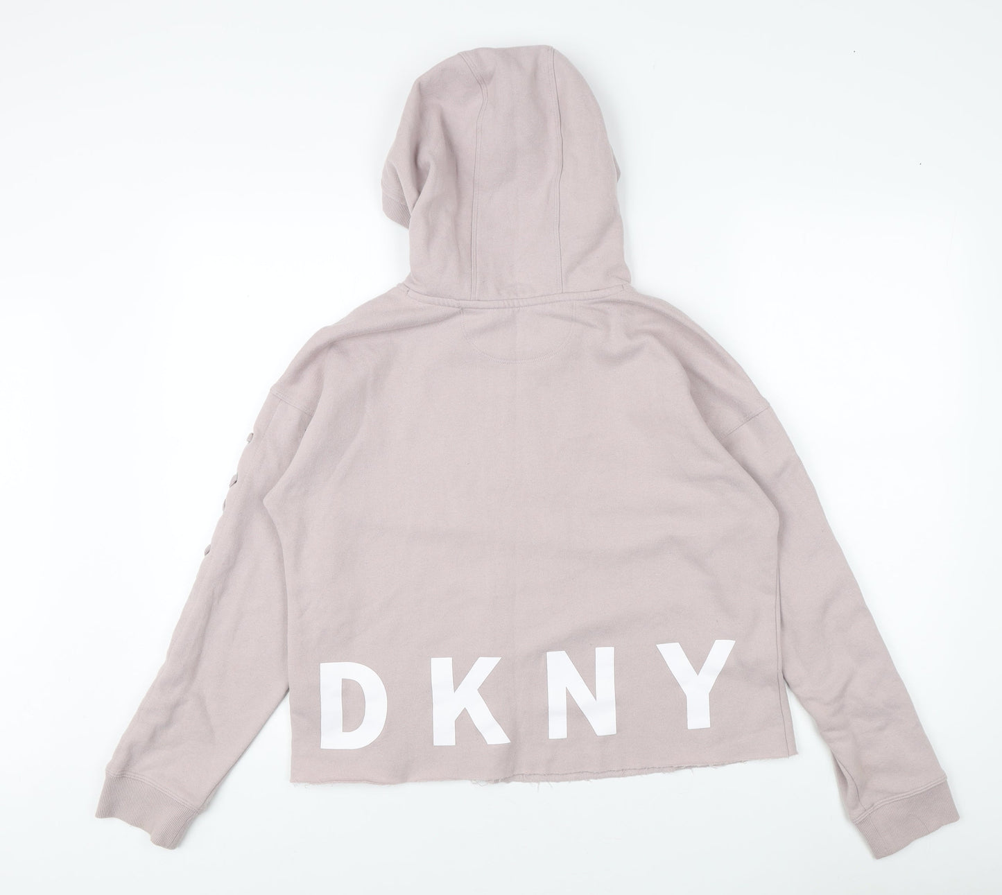 DKNY Women's Pink Pullover Hoodie, S, Casual, Logo Detail