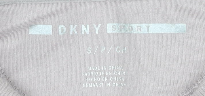 DKNY Women's Pink Pullover Hoodie, S, Casual, Logo Detail