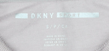 DKNY Women's Pink Pullover Hoodie, S, Casual, Logo Detail