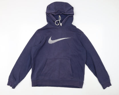 Mens UK Size L Nike Blue Pullover Hoodie