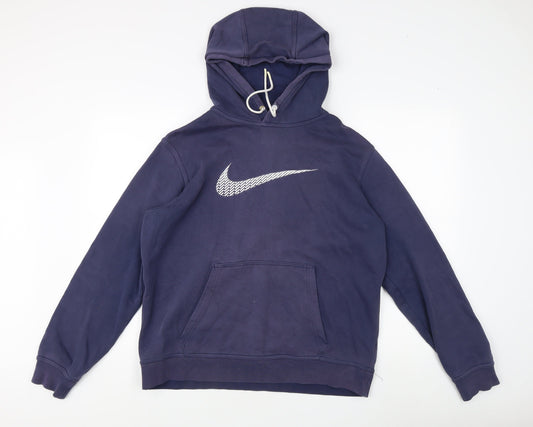 Mens UK Size L Nike Blue Pullover Hoodie