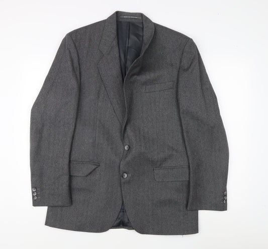 Mens UK Size 40 Van Heusen Regular Grey Suit Jacket