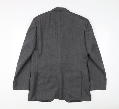 Mens UK Size 40 Van Heusen Regular Grey Suit Jacket
