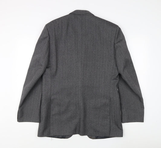 Mens UK Size 40 Van Heusen Regular Grey Suit Jacket