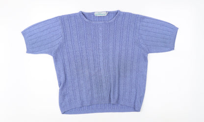 Honor Millburn Women's Blue Cable-Knit Jumper Size M