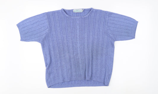 Honor Millburn Women's Blue Cable-Knit Jumper Size M