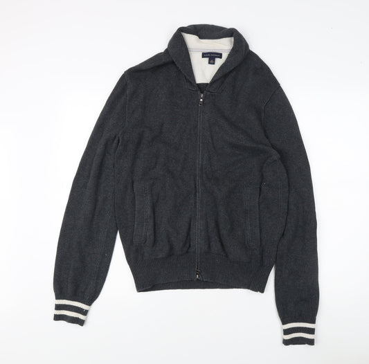 Banana Republic Men's Grey Full Zip Jumper S