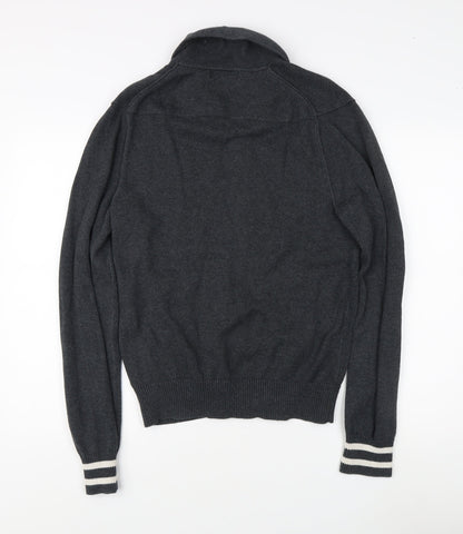 Banana Republic Men's Grey Full Zip Jumper S