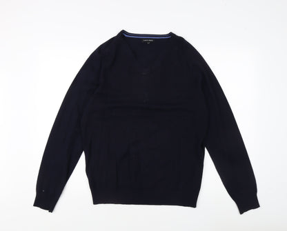 Austin Reed Men's Black V-Neck Pullover Jumper M