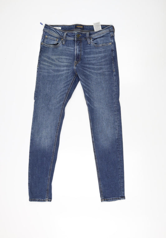 Jack & Jones Men's Blue Skinny Jeans Size 30