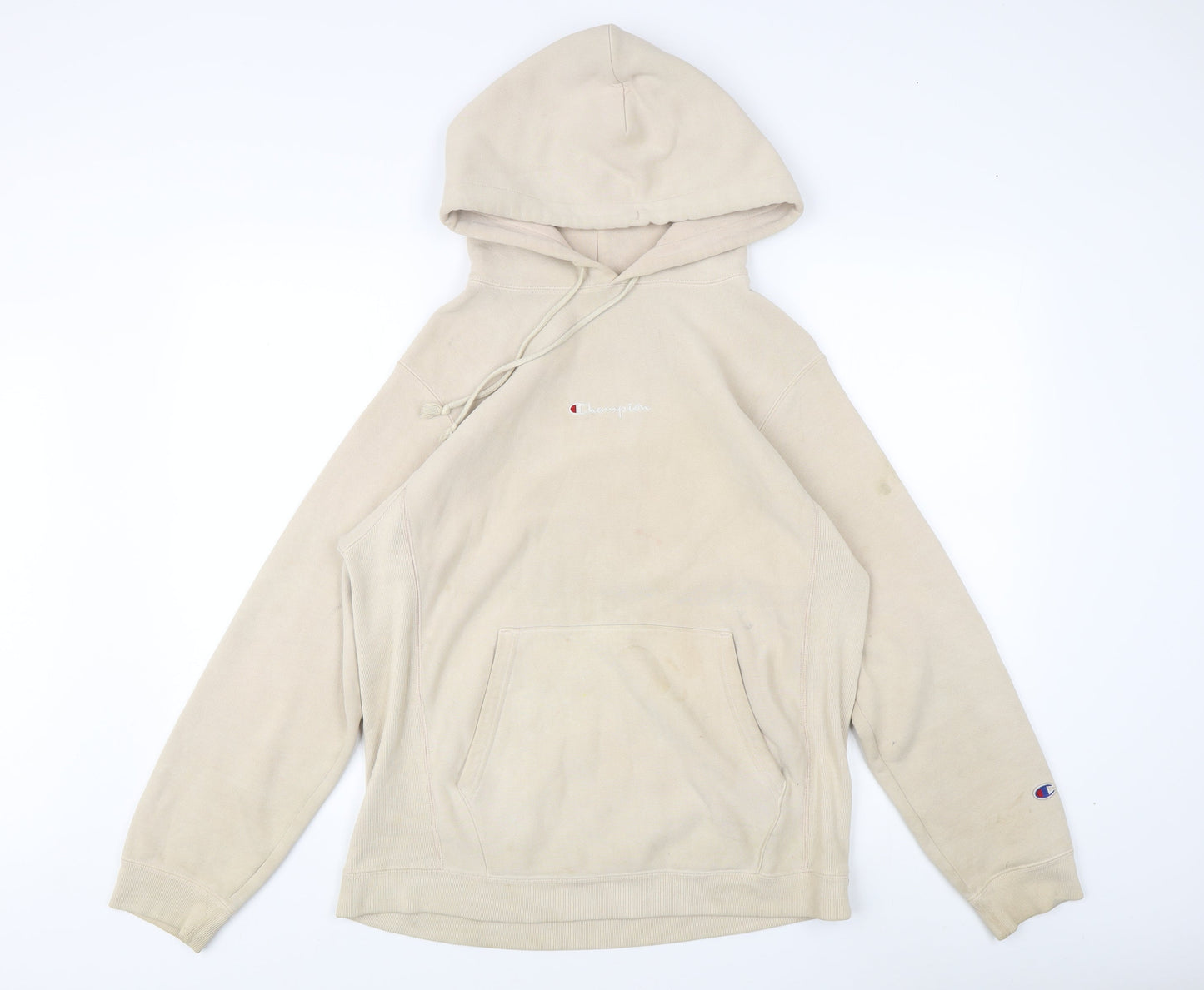 Mens UK Size M Champion Beige Pullover Hoodie