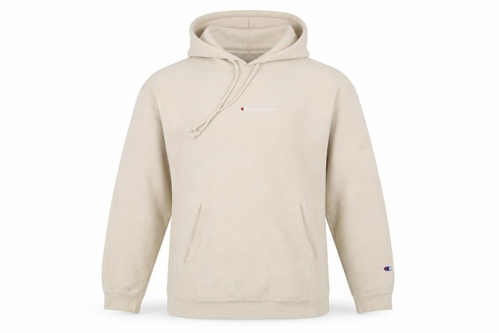 Mens UK Size M Champion Beige Pullover Hoodie